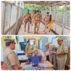 Deputy Superintendent of Police inspected Barabanki Railway Station . Tsoi news Barabanki local news 